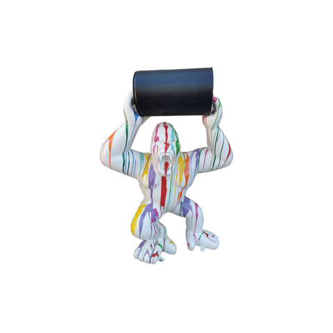 Gorilla mit Tonne